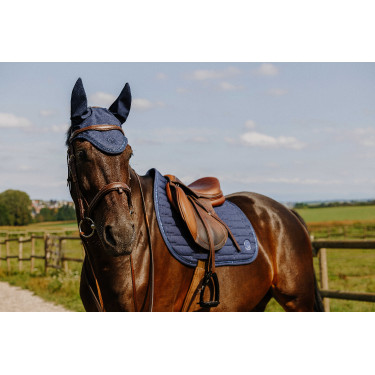 Bonnet chasse mouche Je t'aime Equithème Origine Bleu marine Bonnet chasse mouche Je t'aime Equithème Origine Bleu marine