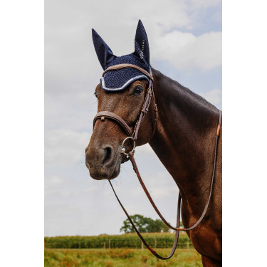 Bonnet chasse mouche Je t'aime Equithème Mirror Bleu