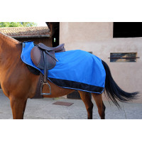 Couvre-reins Equithème Tyrex 1200 D doublé polaire Bleu / noir