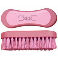 Brosse de tête bicolore T de T Bordeaux / rose
