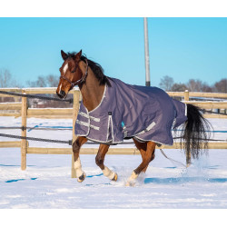 Couverture Equithème Tyrex 1200D recyclée Taupe Marron
