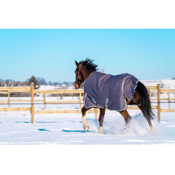 Couverture Equithème Tyrex 1200D recyclée Taupe Marron