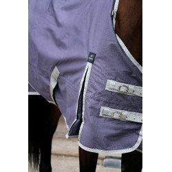 Couverture Equithème Tyrex 1200D recyclée Taupe Marron