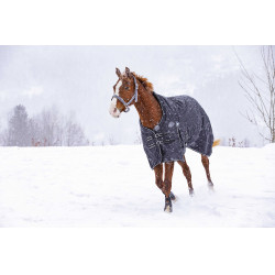 Couverture Riding World Oxford imperméable doublée polaire Noir Couverture Riding World Oxford imperméable doublée polaire Noir