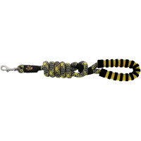 Laisse pour chien avec poignée Equithème Haspen Noir / poignée jaune