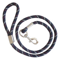 Laisse corde épaisse pour chien Marine / bordeaux / blanc