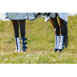 Guêtres anti-mouches Riding World par 4 Blanc Guêtres anti-mouches Riding World par 4 Blanc