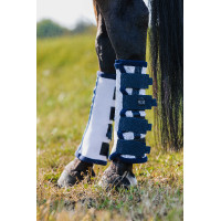 Guêtres anti-mouches Riding World par 4 Blanc Guêtres anti-mouches Riding World par 4 Blanc