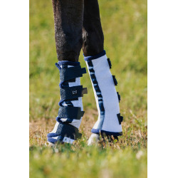 Guêtres anti-mouches Riding World par 4 Blanc Guêtres anti-mouches Riding World par 4 Blanc