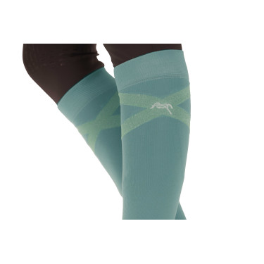 Chaussettes d'équitation Pénélope Gummy Vert sauge Chaussettes d'équitation Pénélope Gummy Vert sauge