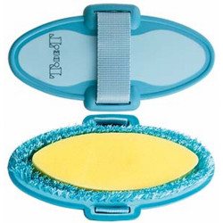 Brosse éponge bicolore T de T Turquoise / bleu ciel