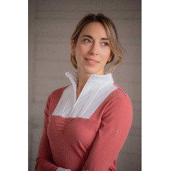 Polo de concours Pénélope Florence manches longues Terracotta Orange