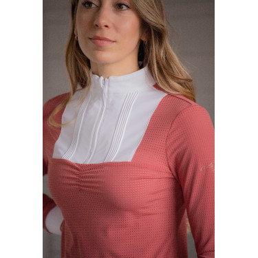 Polo de concours Pénélope Florence manches longues Terracotta Orange