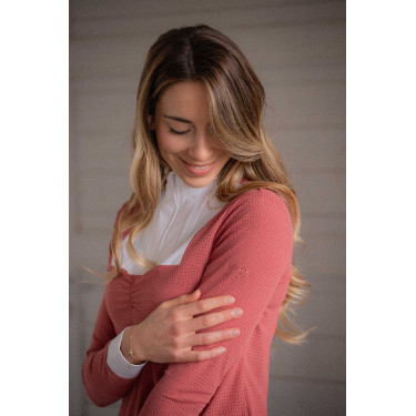 Polo de concours Pénélope Florence manches longues Terracotta Orange