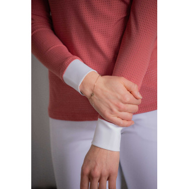 Polo de concours Pénélope Florence manches longues Terracotta Orange