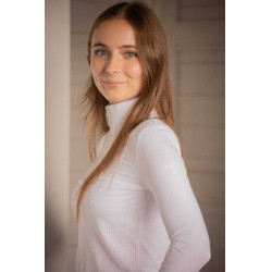 Polo de concours Pénélope Florence manches longues Blanc Polo de concours Pénélope Florence manches longues Blanc