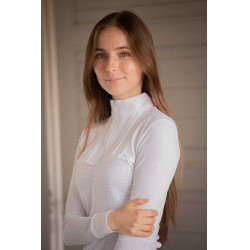 Polo de concours Pénélope Florence manches longues Blanc Polo de concours Pénélope Florence manches longues Blanc