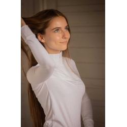 Polo de concours Pénélope Florence manches longues Blanc Polo de concours Pénélope Florence manches longues Blanc