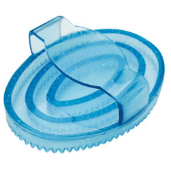 Étrille ovale caoutchouc pailleté enfant Étrille ovale caoutchouc pailleté enfant