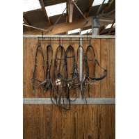 Porte-brides Hippotonic 6 places, à crochets Noir