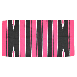 Tapis Westride Navajo coton/acrylique Rose / noir / blanc