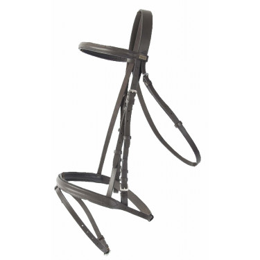 Bridon Sisley T deT muserolle combinée T de T Havane foncé Marron Bridon Sisley T deT muserolle combinée T de T Havane foncé Marron