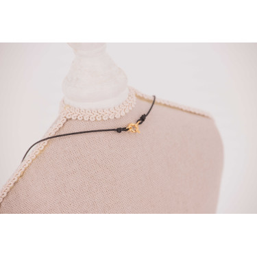 Collier Adelya Pénélope corde noir Collier Adelya Pénélope corde noir