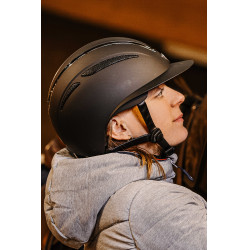 Casque Equithème Agris visière large Noir argenté Casque Equithème Agris visière large Noir argenté