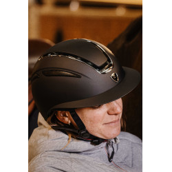 Casque Equithème Agris visière large Noir argenté Casque Equithème Agris visière large Noir argenté