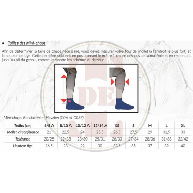 Mini chaps amara Boccherini T de T Mini chaps amara Boccherini T de T