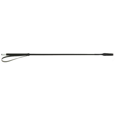 Cravache Whip & Go fibre de verre recouverte nylon tressé Noir