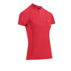 Polo Equithème Emma manches courtes Cerise Rouge Polo Equithème Emma manches courtes Cerise Rouge