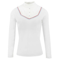 Polo Equithème Cabourg manches longues Blanc Polo Equithème Cabourg manches longues Blanc