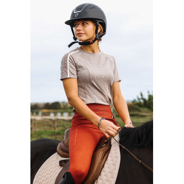 T-shirt Equithème Marion Taupe Marron T-shirt Equithème Marion Taupe Marron