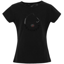 T-shirt Equithème Claire Enfant Noir