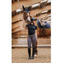 Polo Je t'aime Equithème Alice Noir Polo Je t'aime Equithème Alice Noir