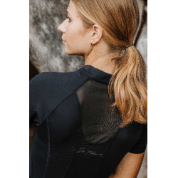 Polo Je t'aime Equithème Alice Noir Polo Je t'aime Equithème Alice Noir