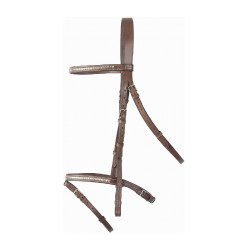 Bridon clincher blanc Goya T de T Tabac Marron Bridon clincher blanc Goya T de T Tabac Marron
