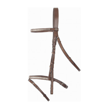 Bridon clincher blanc Goya T de T Tabac Marron Bridon clincher blanc Goya T de T Tabac Marron