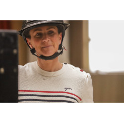 Pull Pénélope x Saint James Maelle Ecru / marine / rouge Motifs Pull Pénélope x Saint James Maelle Ecru / marine / rouge Motifs