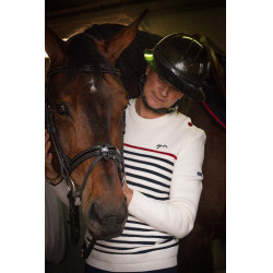 Pull Pénélope x Saint James Maelle Ecru / marine / rouge Motifs Pull Pénélope x Saint James Maelle Ecru / marine / rouge Motifs