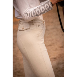 Pantalon Pénélope Point Sellier Crème Beige Pantalon Pénélope Point Sellier Crème Beige