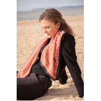 Foulard Pénélope Mya Ecru / rouille Blanc Foulard Pénélope Mya Ecru / rouille Blanc