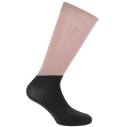 Chaussettes Equithème Compet Je t'aime Vieux rose / anthracite Chaussettes Equithème Compet Je t'aime Vieux rose / anthracite