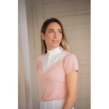 Polo de concours Pénélope Las Honey manches courtes Rose