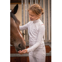 Polo de concours Eden by PL Bruges Blanc / galon bleu blanc rouge Polo de concours Eden by PL Bruges Blanc / galon bleu blanc rouge