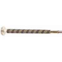 Cravache de dressage claquette cuir T de T Marron / beige Cravache de dressage claquette cuir T de T Marron / beige