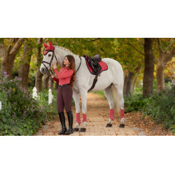 Tapis de selle mixte LeMieux Loire Classic GP Square Cranberry Rose