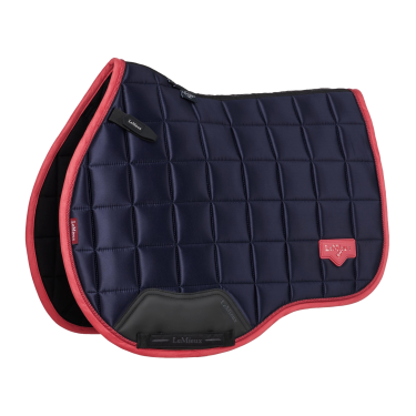 Tapis de selle mixte LeMieux Loire Classic GP Square Marine / cranberry Bleu marine