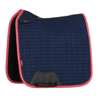 Tapis LeMieux Suede Dressage Square Marine / cranberry Bleu marine